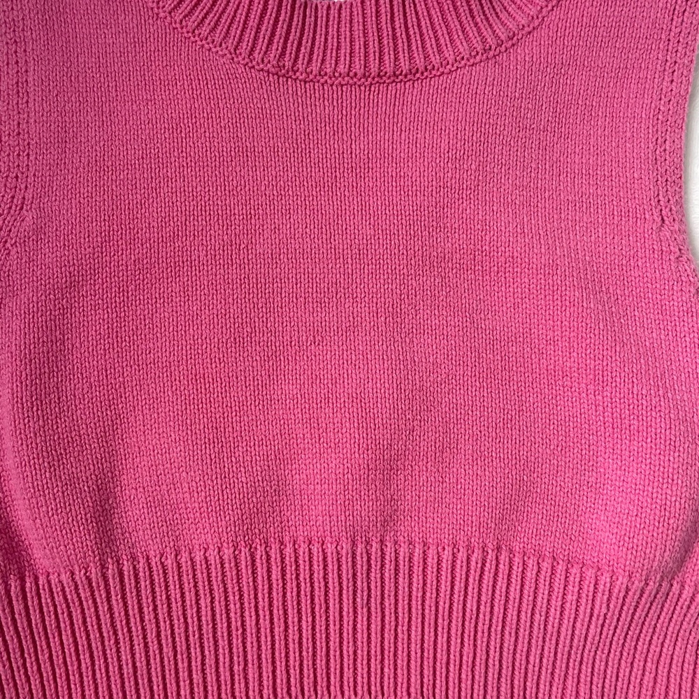 Super down // Pink Valeria Knit Crop Sweater - Picture 4 of 6